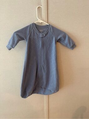 Carter's Quilted Blue Baby Sleep Sack with Front Zipper